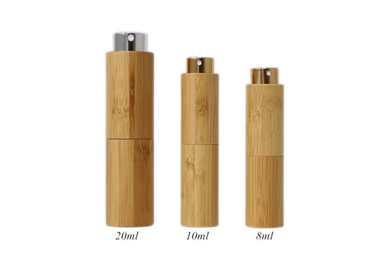 Çevre Dostu 20ml Mini Parfüm Atomizer Twist Up Bambu sprey Şişesi
