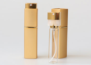 15ml Boş Doldurulabilir Seyahat Parfüm Büküm ve Spritz Atomizer Sprey Dikdörtgen Logo Baskılı