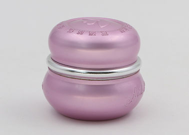 Kozmetik Pembe Kabartmalı Logo Kapaklı Doldurulabilir Küçük Kap