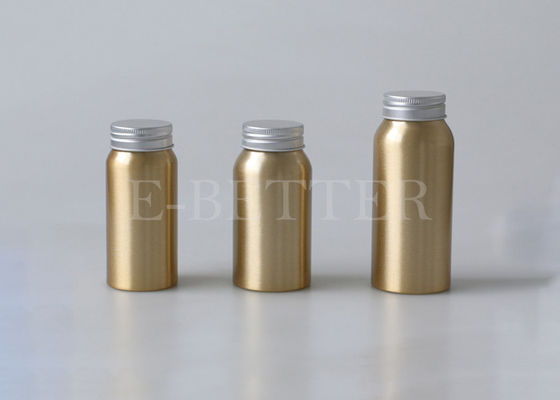 120ml Altın Doğal Gümüş CRC Vidalı Kapaklı Alüminyum Tablet Şişe